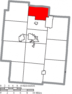 Location of Washington Township in Jackson County