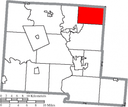 Location of Madison Township in Pickaway County