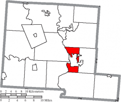 Location of Circleville Township in Pickaway County