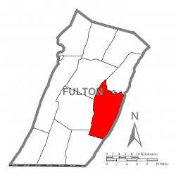 Location of Ayr Township in Fulton County
