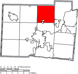 Location of Wayne Township in Butler County