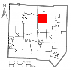 Location of Perry Township in Mercer County