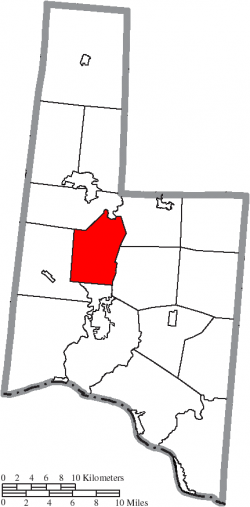 Location of Scott Township in Brown County