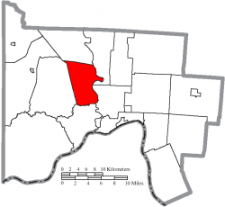 Location of Rush Township in Scioto County