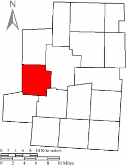 Location of Cardington Township in Morrow County