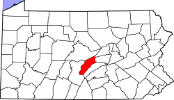 Map of Mifflin County, Pennsylvania