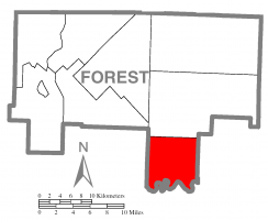 Map of Forest County, Pennsylvania highlighting Barnett Township