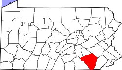 Map of Lancaster County, Pennsylvania