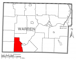 Location of Triumph Township in Warren County