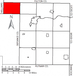 Location of Ridgeville Township in Henry County