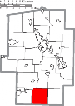 Location of Washington Township in Tuscarawas County