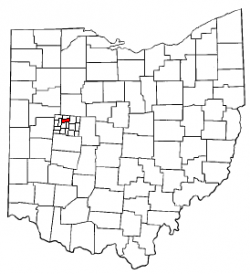 Location of McArthur Township in Ohio