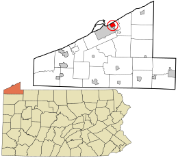 Location in Erie County and the U.S. state of Pennsylvania