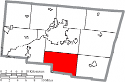 Location of Green Township in Clark County