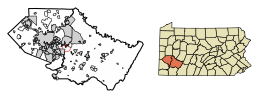 Location in Allegheny County and Westmoreland County in the U.S. state of Pennsylvania.