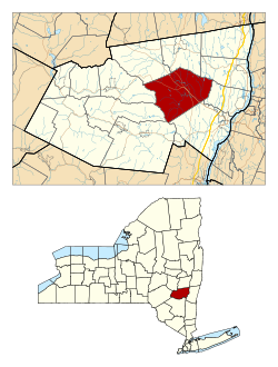 Location in Greene County and the state of New York