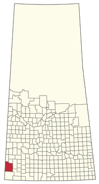 Location of the RM of Maple Creek No. 111 in Saskatchewan