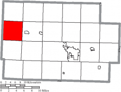 Location of Newcastle Township in Coshocton County