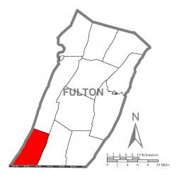 Location of Union Township in Fulton County