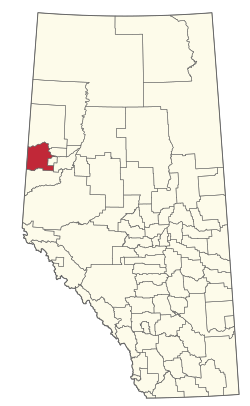 Location of Saddle Hills County