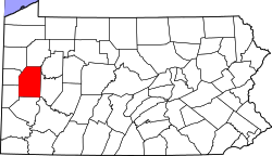 Map of Butler County, Pennsylvania