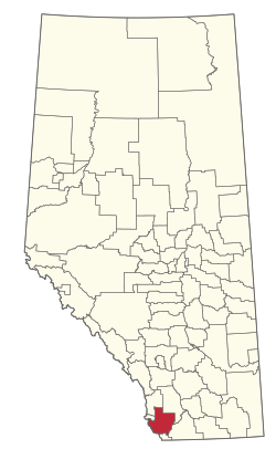 Location of Municipal District of Pincher Creek No. 9