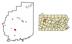 Location of Sligo in Clarion County, Pennsylvania.