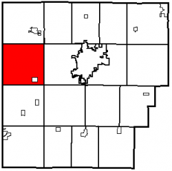 Location of Blanchard Township in Hancock County
