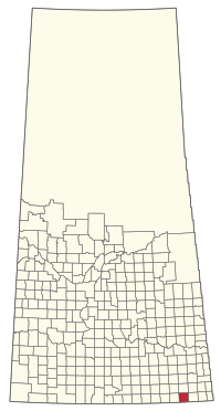 Location of the RM of Coalfields No. 4 in Saskatchewan
