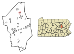 Location of Benton in Columbia County, Pennsylvania.