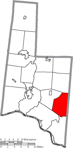 Location of Byrd Township in Brown County