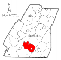 Map of Somerset County, Pennsylvania Highlighting Summit Township