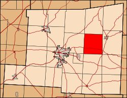 Location of Howard Township in Knox County.