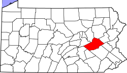 Map of Schuylkill County, Pennsylvania