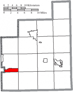 Location of South Russell in Geauga County