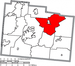 Location of Cedarville Township in Greene County