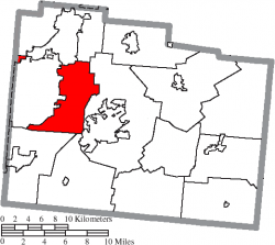 Location of Beavercreek Township in Greene County
