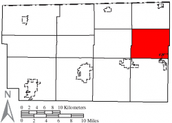 Location of Fulton Township in Fulton County