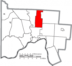 Location of Jefferson Township in Scioto County