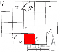 Location of Ripley Township in Huron County