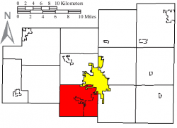 Location of Shawnee Township, Allen County, Ohio