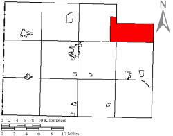 Location of Auglaize Township in Paulding County