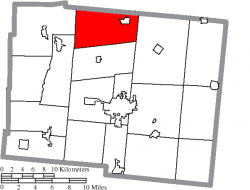 Location of Richland Township in Logan County