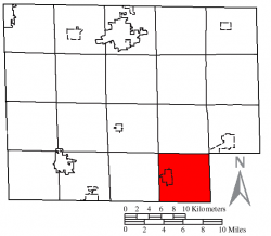 Location of Greenwich Township in Huron County