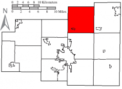 Location of Monroe Township, Allen County, Ohio