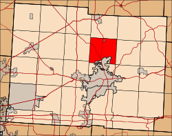 Location of Newton Township in Licking County
