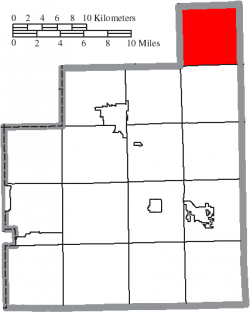 Location of Thompson Township in Geauga County
