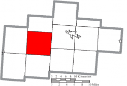 Location of Laurel Township in Hocking County