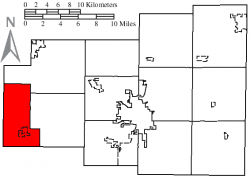 Location of Spencer Township, Allen County, Ohio