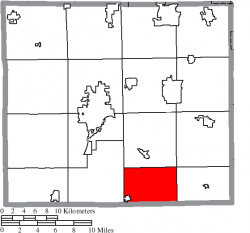 Location of Salt Creek Township in Wayne County